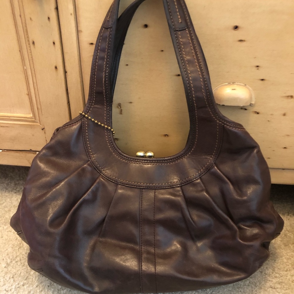 Brown Leather Coach Hobo